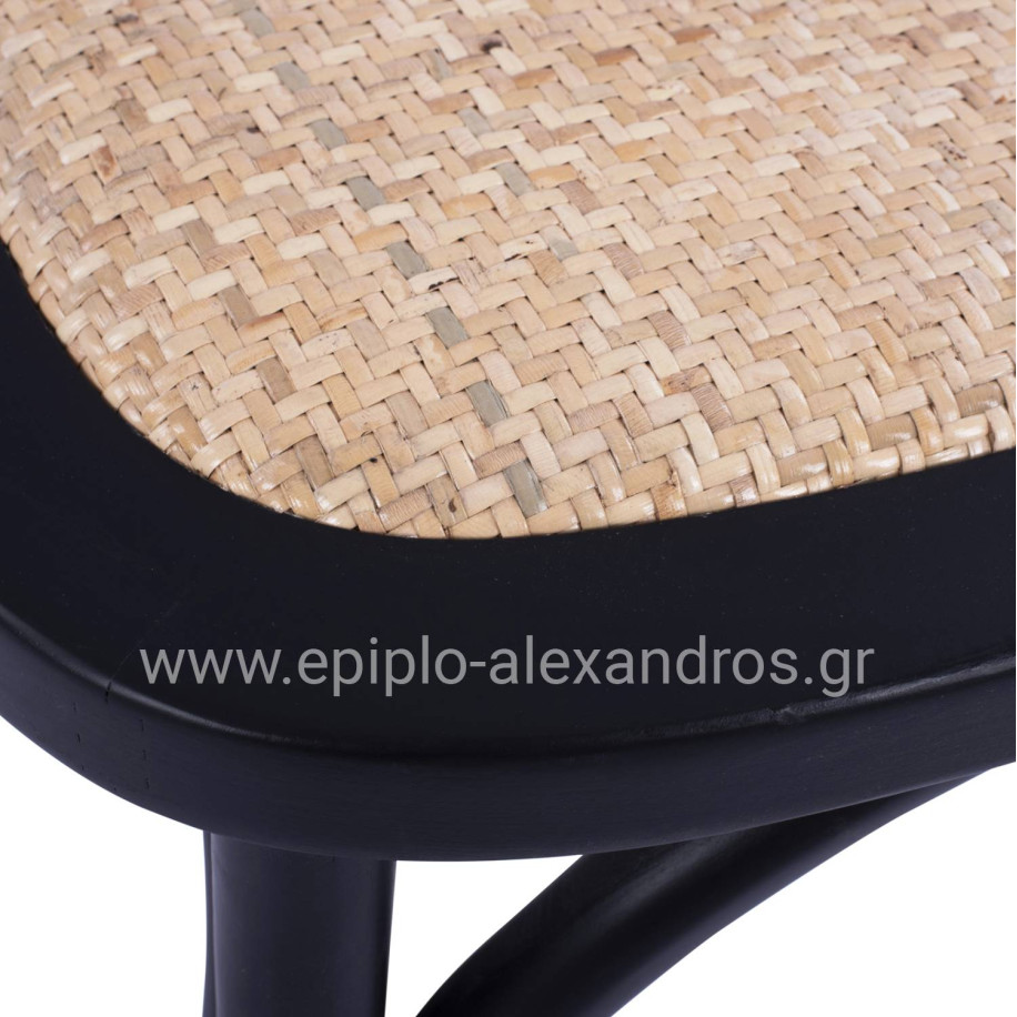 Wooden chair Vienna type Aliyah Stackable from beech wood black matte HM8644.02 45x54x89 cm