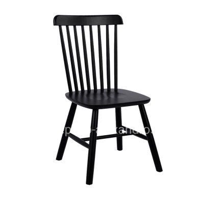 DINING CHAIR LUCIEN HM8645.02 BEECH WOOD IN BLACK MATTE COLOR 48x54x86H cm