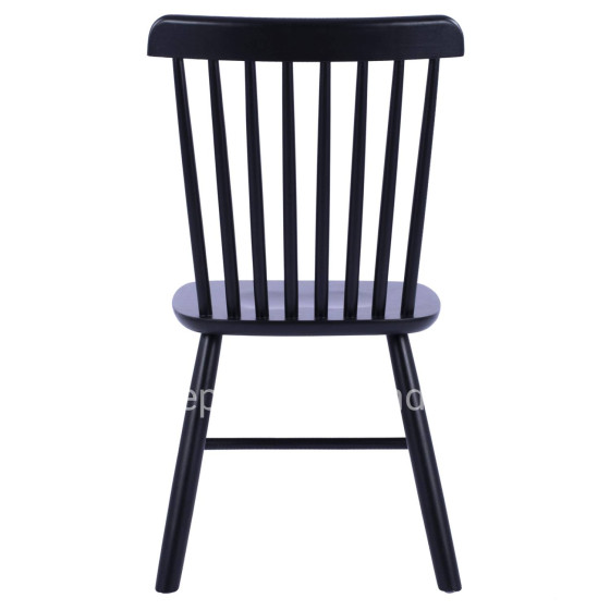 DINING CHAIR LUCIEN HM8645.02 BEECH WOOD IN BLACK MATTE COLOR 48x54x86H cm