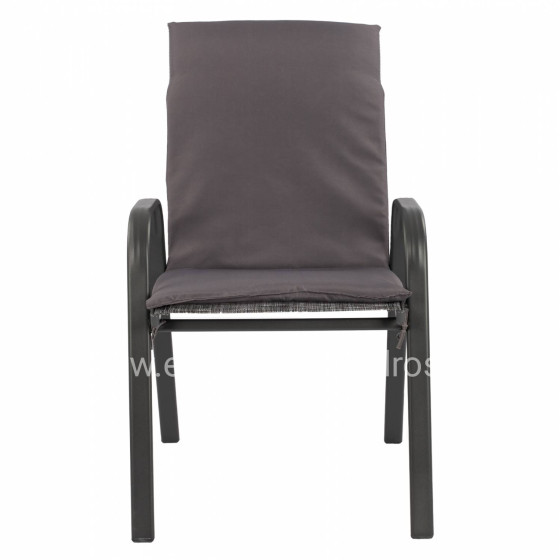 Armchair Leon Metallic grey withgrey pillow HM10573.01 54x70x93 cm.