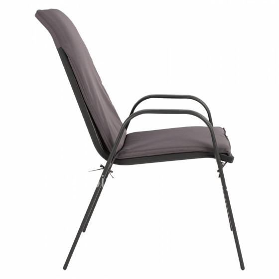 Armchair Leon Metallic grey withgrey pillow HM10573.01 54x70x93 cm.