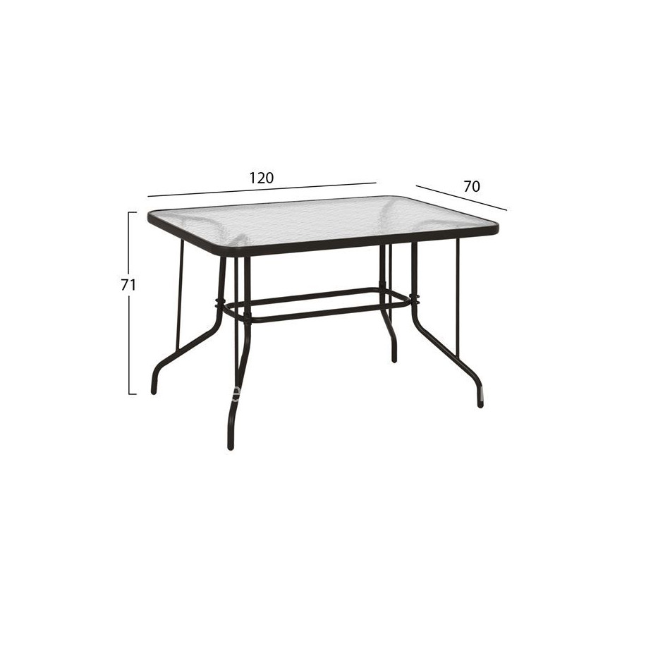 OUTDOOR DINING SET 5PCS HM10568.02 TABLE 120X70cm & 4 CHAIRS WITH CUSHION- IN BROWN COLOR