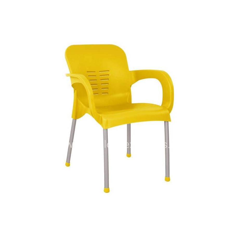 ΠΟΛΥΘΡΟΝΑ ΠΟΛΥΠΡΟΠΥΛΕΝΙΟΥ KAREK HM5592.09 ΧΡΩΜΑ ΚΙΤΡΙΝΟ ΜΕ ΠΟΔΙ ΑΛΟΥΜΙΝΙΟΥ 59x58x81Y