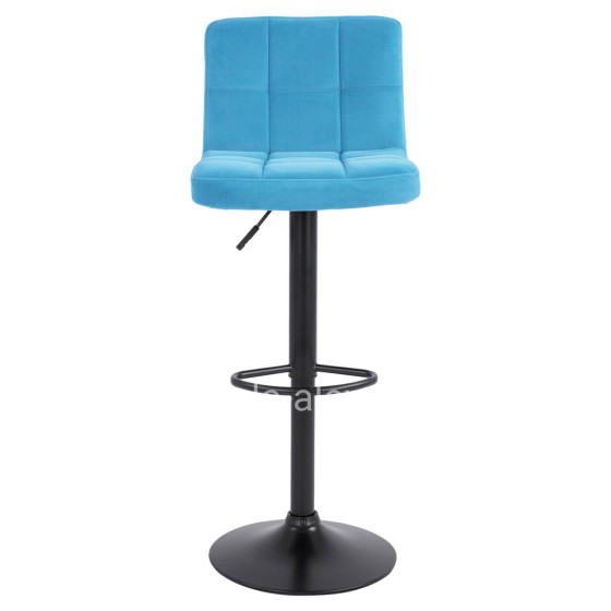 Bar Stool Diana HM202.18 Velvet Turquoise & Black Matte frame 44x52x109Η