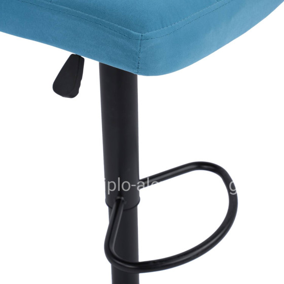 Bar Stool Diana HM202.18 Velvet Turquoise & Black Matte frame 44x52x109Η