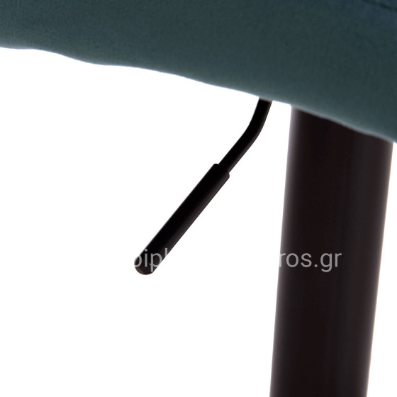 Bar Stool Diana HM202.18 Velvet Turquoise & Black Matte frame 44x52x109Η