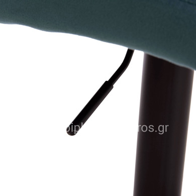 ΣΚΑΜΠΩ ΜΠΑΡ DIANA HM202.18 ΒΕΛΟΥΔΟ ΤΙΡΚΟΥΑΖ & ΜΑΥΡΟ ΜΑΤ ΣΚΕΛΕΤΟ 44x52x109Υεκ