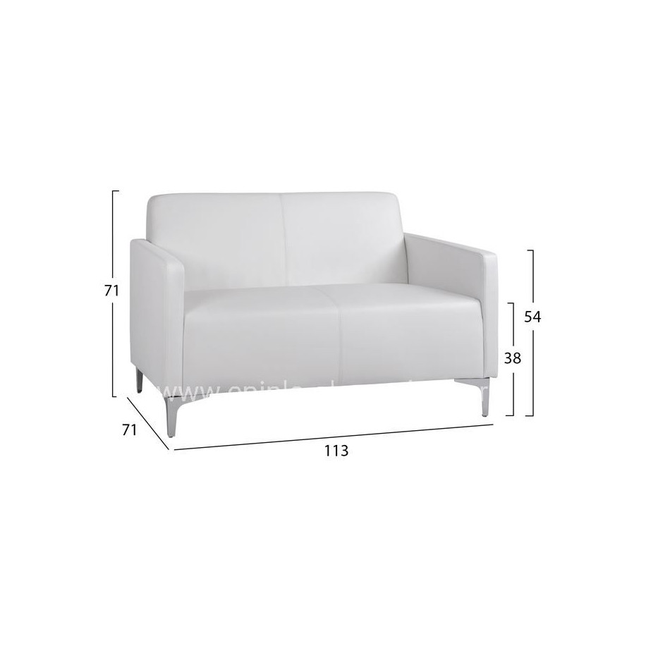Set 2 pieces Sofa 3 & 2 seater Nellie HM11274.02 White color