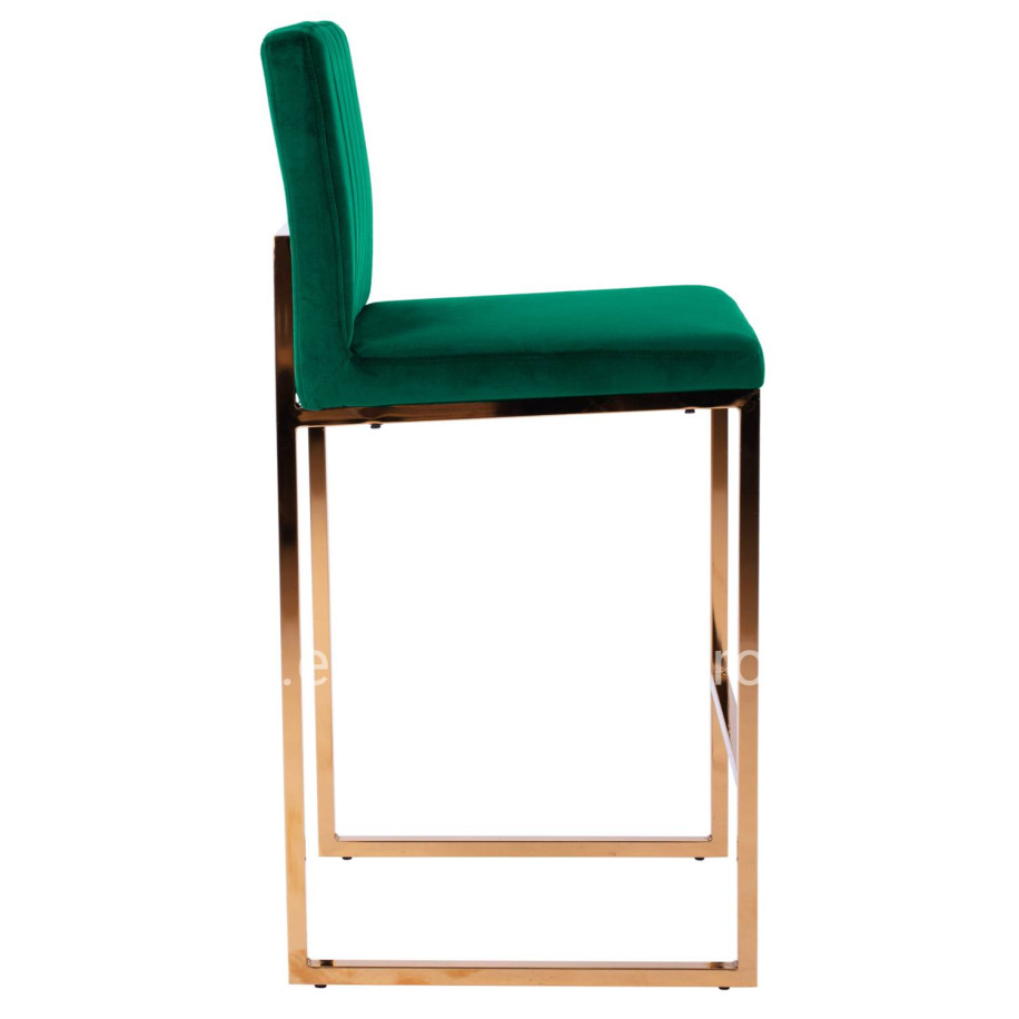 Bar Stool Piper Velvet Cypress & Gold Metallic Frame HM8525.03 40x49x96 cm