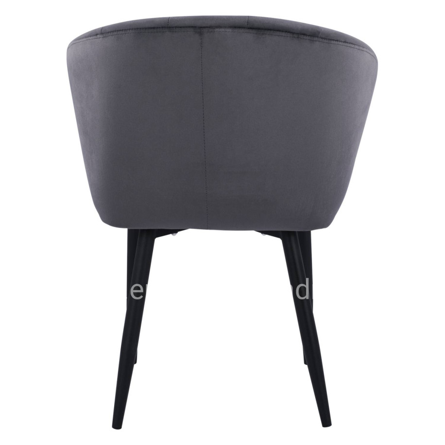 Armchair Bessie HM8699.01 Velvet Grey with metallic frame 60x62x80 cm.