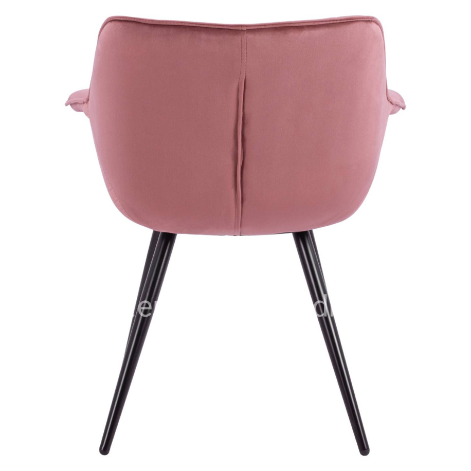 BENJAMIN VELVET ARMCHAIR DUSTY PINK WITH METAL LEGS HM8682.02 69x68x78 cm.