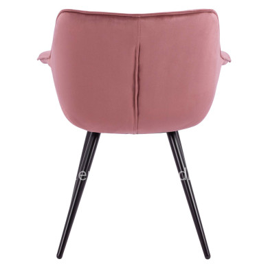 BENJAMIN VELVET ARMCHAIR DUSTY PINK WITH METAL LEGS HM8682.02 69x68x78 cm.