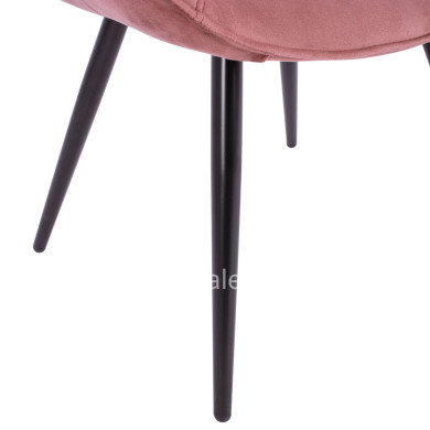 BENJAMIN VELVET ARMCHAIR DUSTY PINK WITH METAL LEGS HM8682.02 69x68x78 cm.