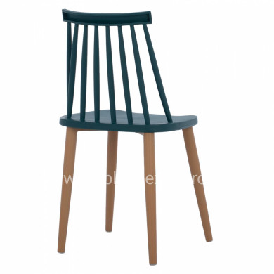 Dining Chair HM8052.05 Vanessa Blue with metallic legs 43x41x82,5 cm.