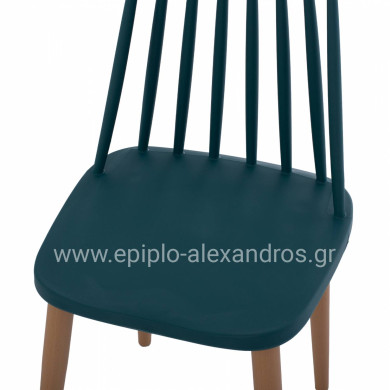 Dining Chair HM8052.05 Vanessa Blue with metallic legs 43x41x82,5 cm.