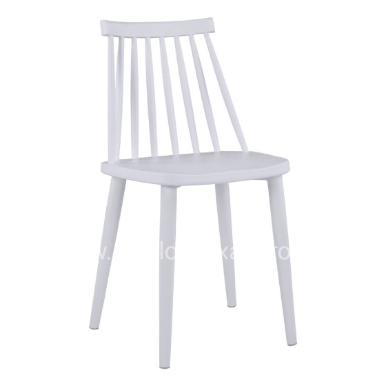 Dining chair HM8052.11 Vanessa White with metallic white legs 43x46,5x82 cm.