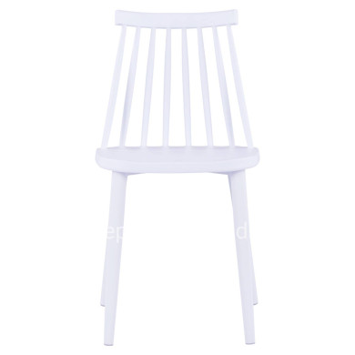 Dining chair HM8052.11 Vanessa White with metallic white legs 43x46,5x82 cm.