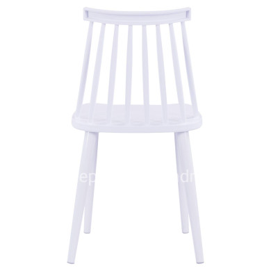 Dining chair HM8052.11 Vanessa White with metallic white legs 43x46,5x82 cm.