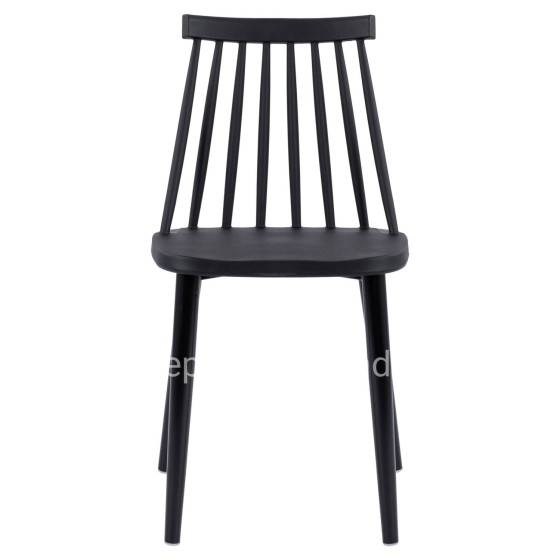 Dining Chair HM8052.12 Vanessa Black with metallic black legs 43x46,5x82 cm.