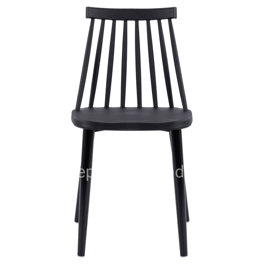 Dining Chair HM8052.12 Vanessa Black with metallic black legs 43x46,5x82 cm.
