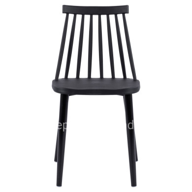 Dining Chair HM8052.12 Vanessa Black with metallic black legs 43x46,5x82 cm.
