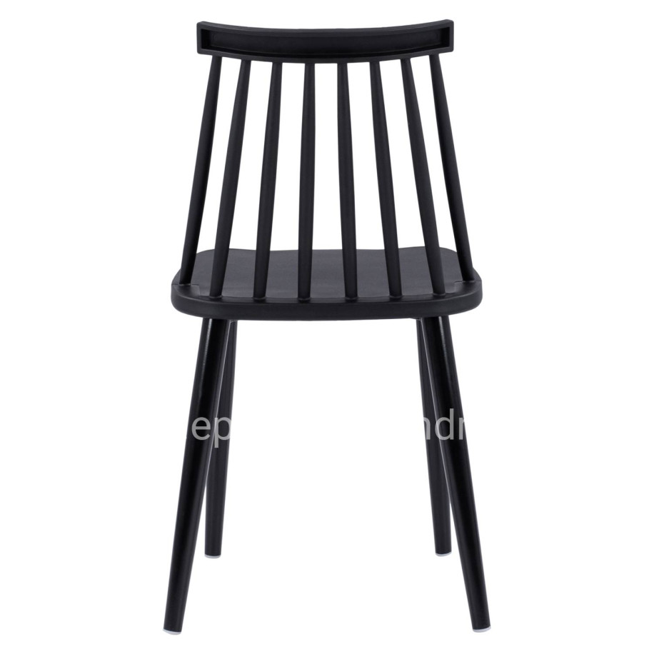Dining Chair HM8052.12 Vanessa Black with metallic black legs 43x46,5x82 cm.