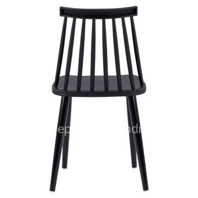 Dining Chair HM8052.12 Vanessa Black with metallic black legs 43x46,5x82 cm.