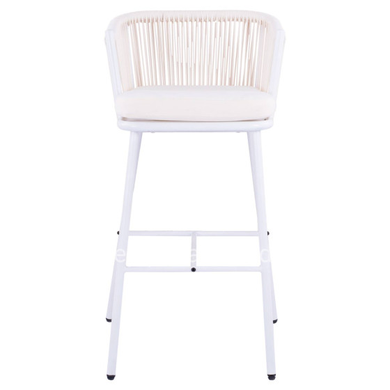 ΣΚΑΜΠΟ BROGAN ΜΕ ΜΕΤΑΛΛΙΚΟ ΣΚΕΛΕΤΟ ΚΑΙ ΣΧΟΙΝΙ ΛΕΥΚΟ HM5714.03 46x54x101 εκ.