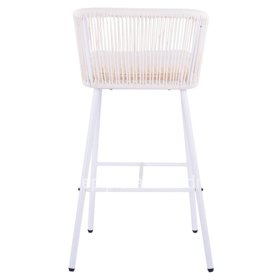 ΣΚΑΜΠΟ BROGAN ΜΕ ΜΕΤΑΛΛΙΚΟ ΣΚΕΛΕΤΟ ΚΑΙ ΣΧΟΙΝΙ ΛΕΥΚΟ HM5714.03 46x54x101 εκ.