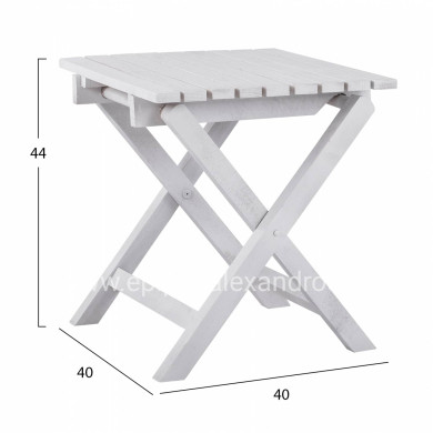 Stool- auxilliary table white 402 Koli 40x40 foldable HM288.03 40x40x44cm