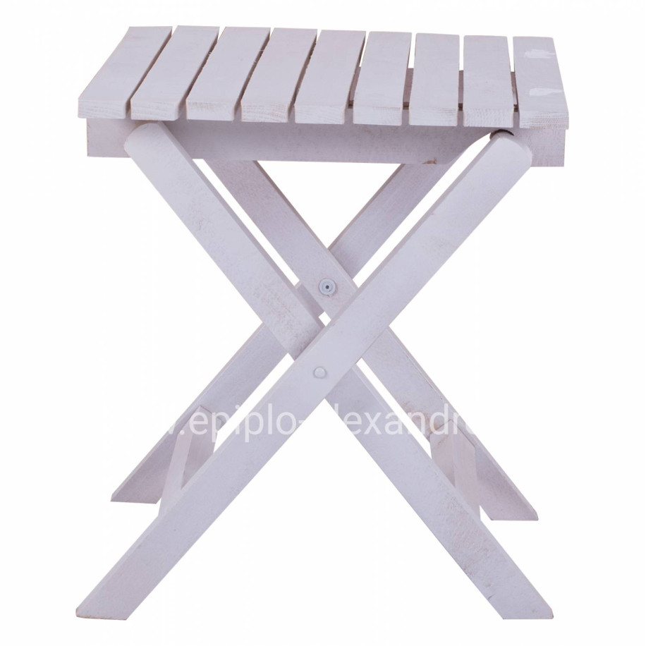Stool- auxilliary table white 402 Koli 40x40 foldable HM288.03 40x40x44cm