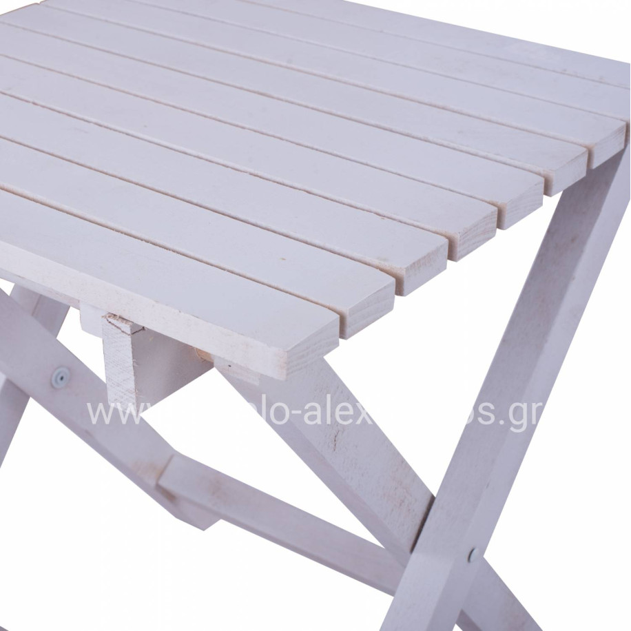 Stool- auxilliary table white 402 Koli 40x40 foldable HM288.03 40x40x44cm