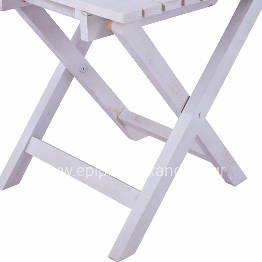 Stool- auxilliary table white 402 Koli 40x40 foldable HM288.03 40x40x44cm