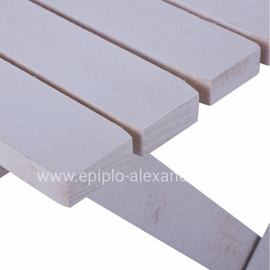 Stool- auxilliary table white 402 Koli 40x40 foldable HM288.03 40x40x44cm