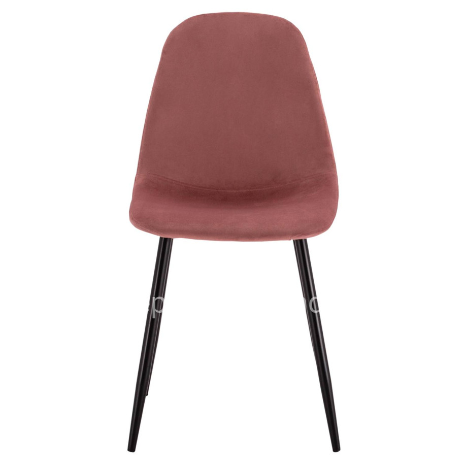 Dining Chair Leonardo Rotten apple velvet with metallic legs HM00100.02 45x53x85 cm.