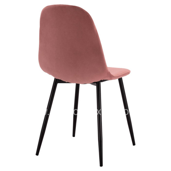 Dining Chair Leonardo Rotten apple velvet with metallic legs HM00100.02 45x53x85 cm.
