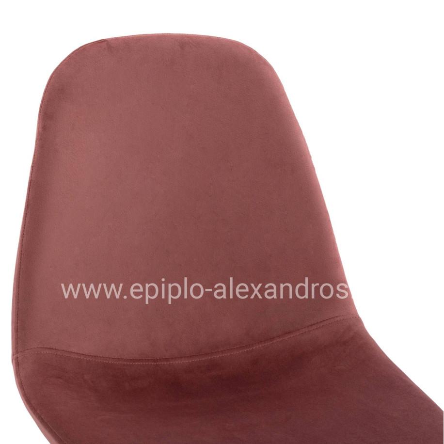 Dining Chair Leonardo Rotten apple velvet with metallic legs HM00100.02 45x53x85 cm.