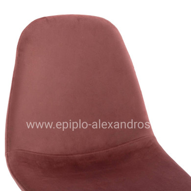 Dining Chair Leonardo Rotten apple velvet with metallic legs HM00100.02 45x53x85 cm.