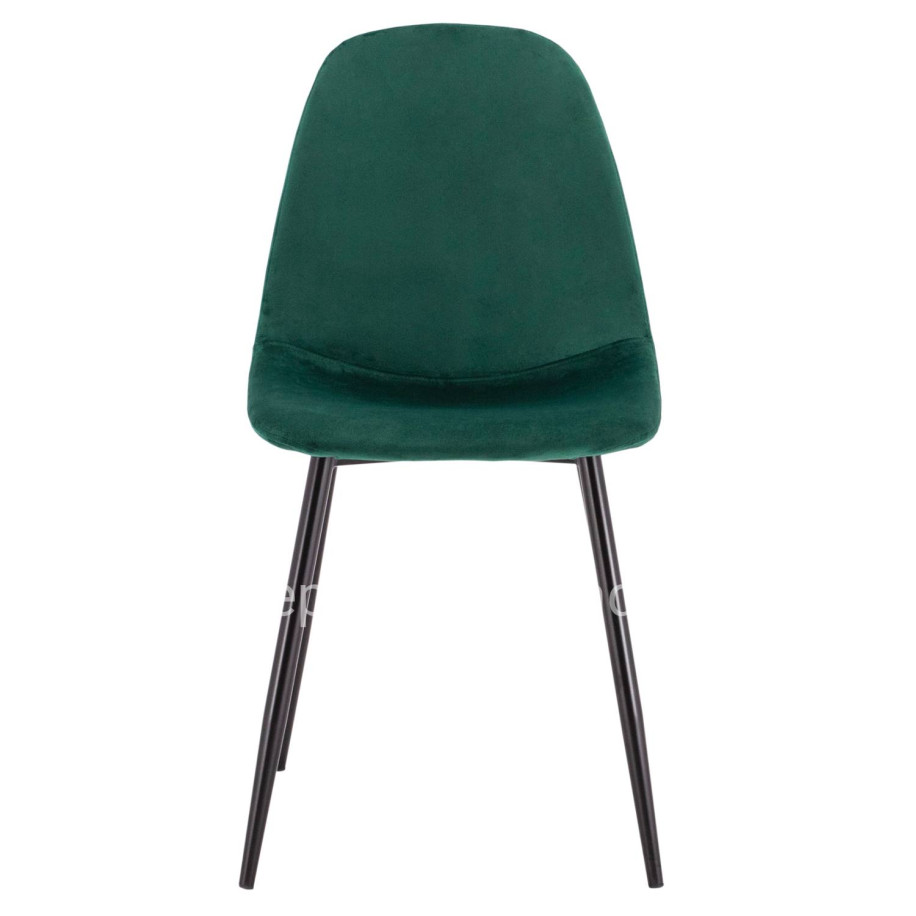 Dining Chair Leonardo Cypress Green Velvet with metallic legs HM00100.23 45x53x85 cm.
