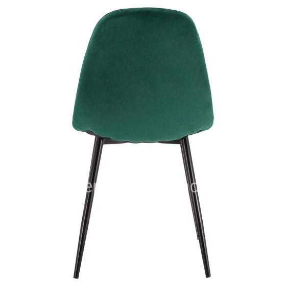 Dining Chair Leonardo Cypress Green Velvet with metallic legs HM00100.23 45x53x85 cm.