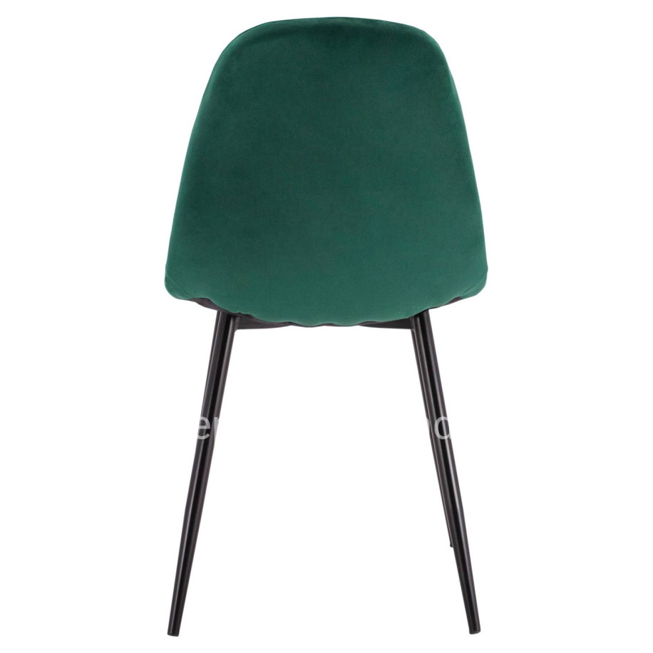 Dining Chair Leonardo Cypress Green Velvet with metallic legs HM00100.23 45x53x85 cm.