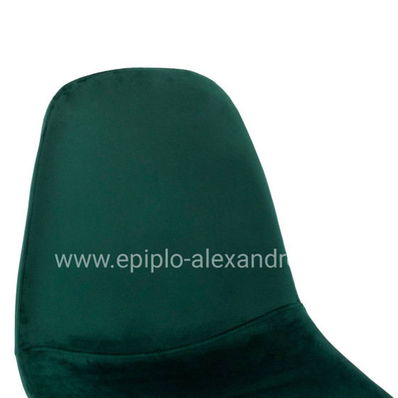 Dining Chair Leonardo Cypress Green Velvet with metallic legs HM00100.23 45x53x85 cm.