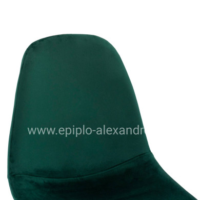Dining Chair Leonardo Cypress Green Velvet with metallic legs HM00100.23 45x53x85 cm.