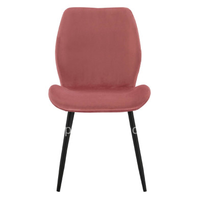 Dining Chair Klay in rotten apple velvet & black metallic frame HM8730.02 49X62,5X87 cm