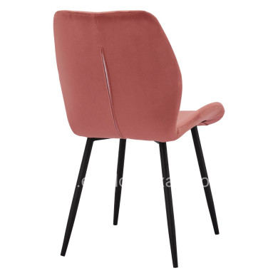 Dining Chair Klay in rotten apple velvet & black metallic frame HM8730.02 49X62,5X87 cm