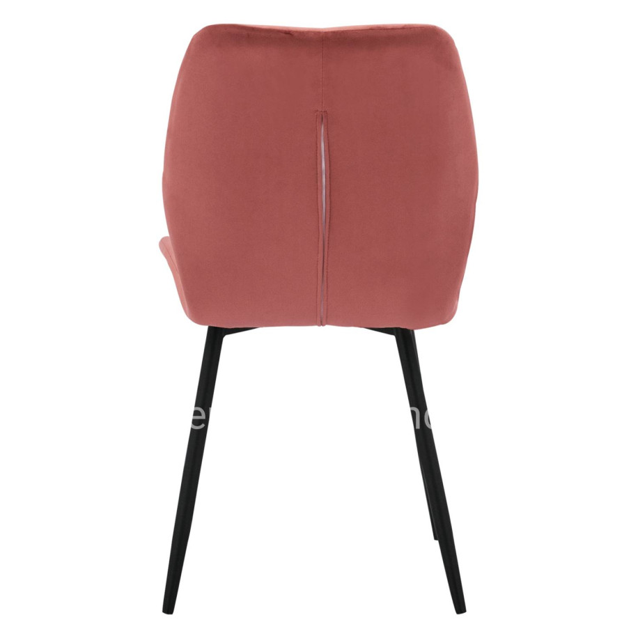 Dining Chair Klay in rotten apple velvet & black metallic frame HM8730.02 49X62,5X87 cm