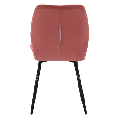 Dining Chair Klay in rotten apple velvet & black metallic frame HM8730.02 49X62,5X87 cm