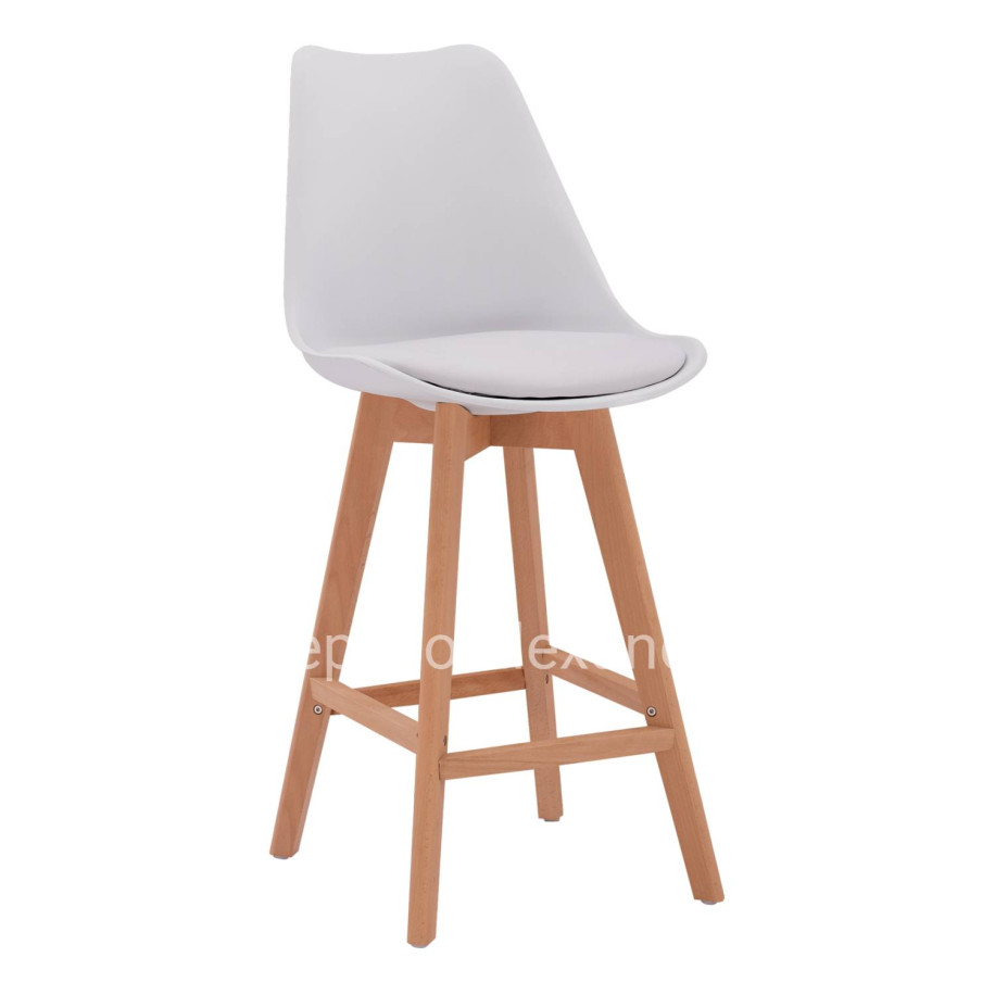 Bar Stool Vegas HM8000.11 White 48x58x105 cm