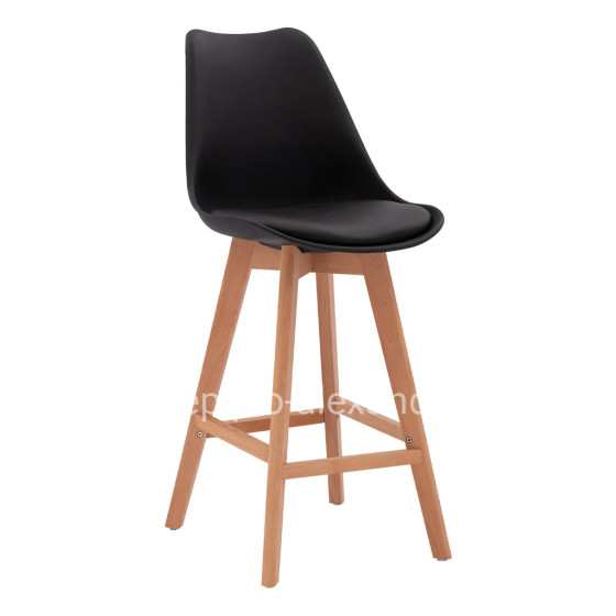 Bar Stool Vegas HM8000.12 Black 48x58x105 cm