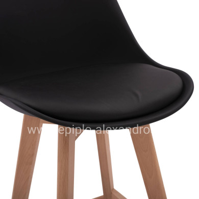 Bar Stool Vegas HM8000.12 Black 48x58x105 cm